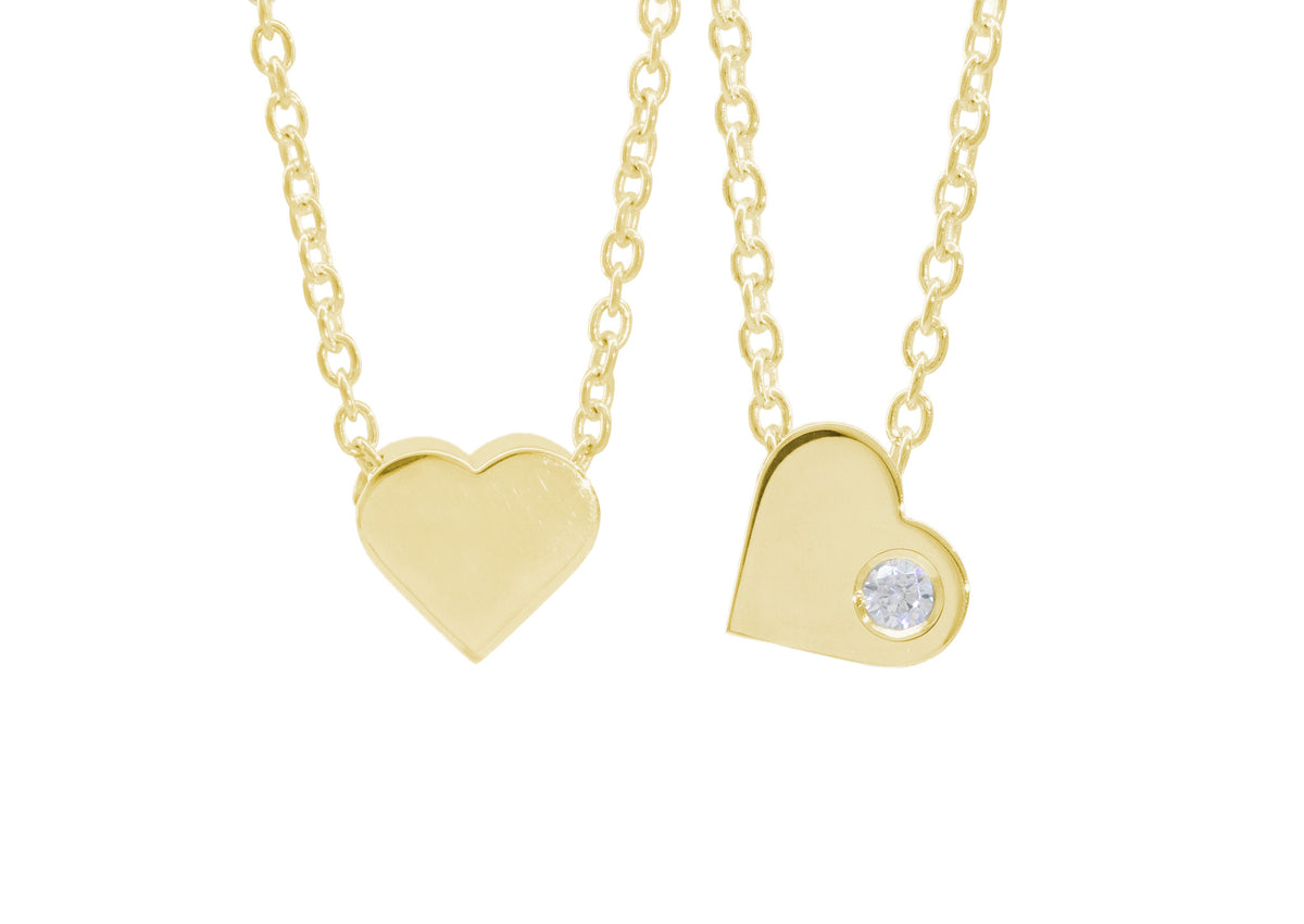 Heart Love Stories Diamond Pendant, Yellow Gold