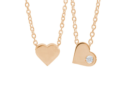 Heart Love Stories Diamond Pendant, Red Gold