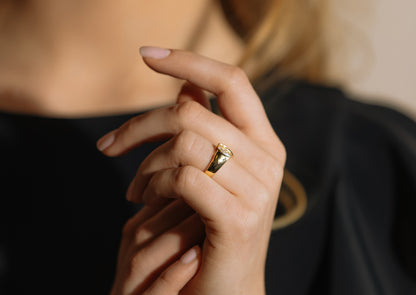 The Jens Hansen Marquise Diamond Ring, Yellow Gold