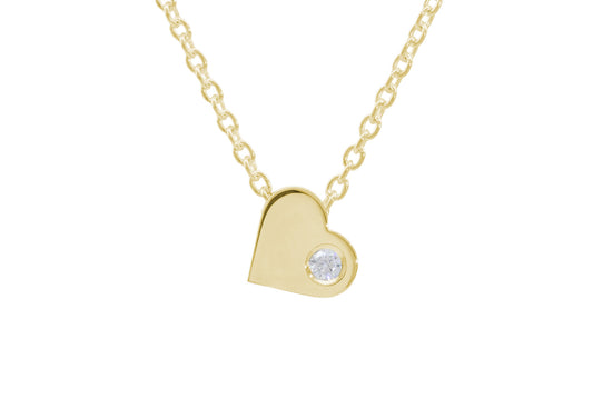 Heart Love Stories Diamond Pendant, Yellow Gold