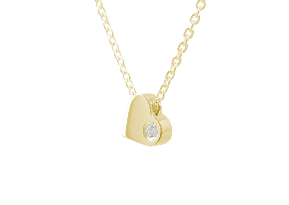 Heart Love Stories Diamond Pendant, Yellow Gold