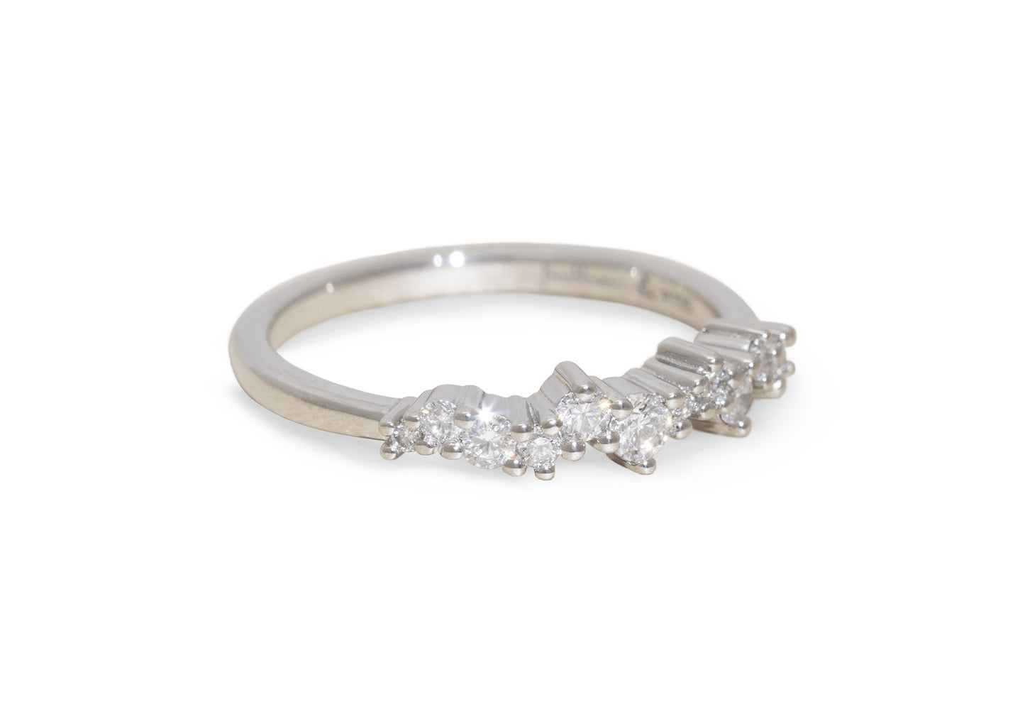 Dozen Diamonds Engagement Ring, Platinum