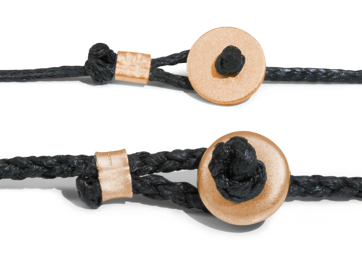 Wax Cord with Toggle, Red Gold