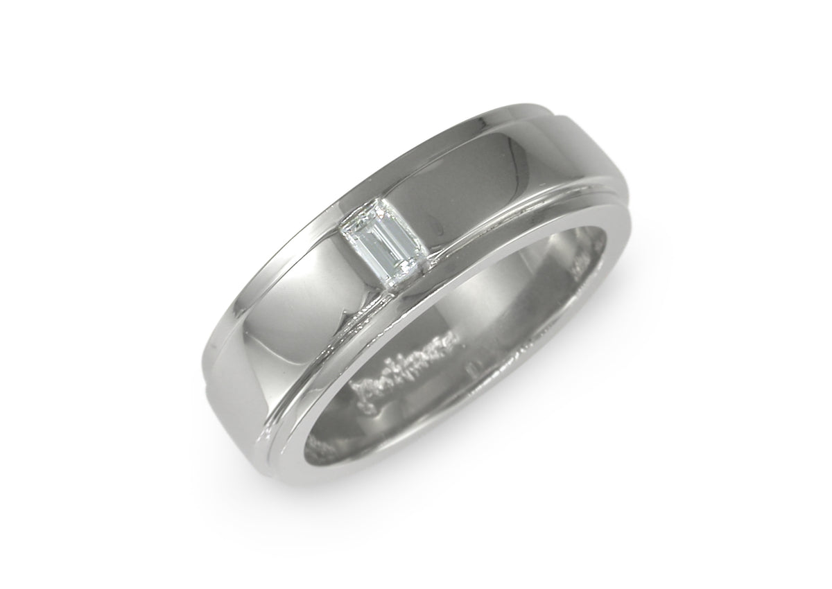 Platinum & Diamond Mens Wedding ring