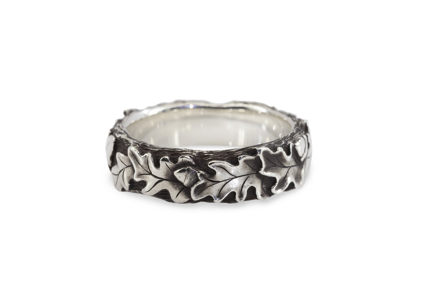 Handmade Oak Leaf Ring, Sterling Silver