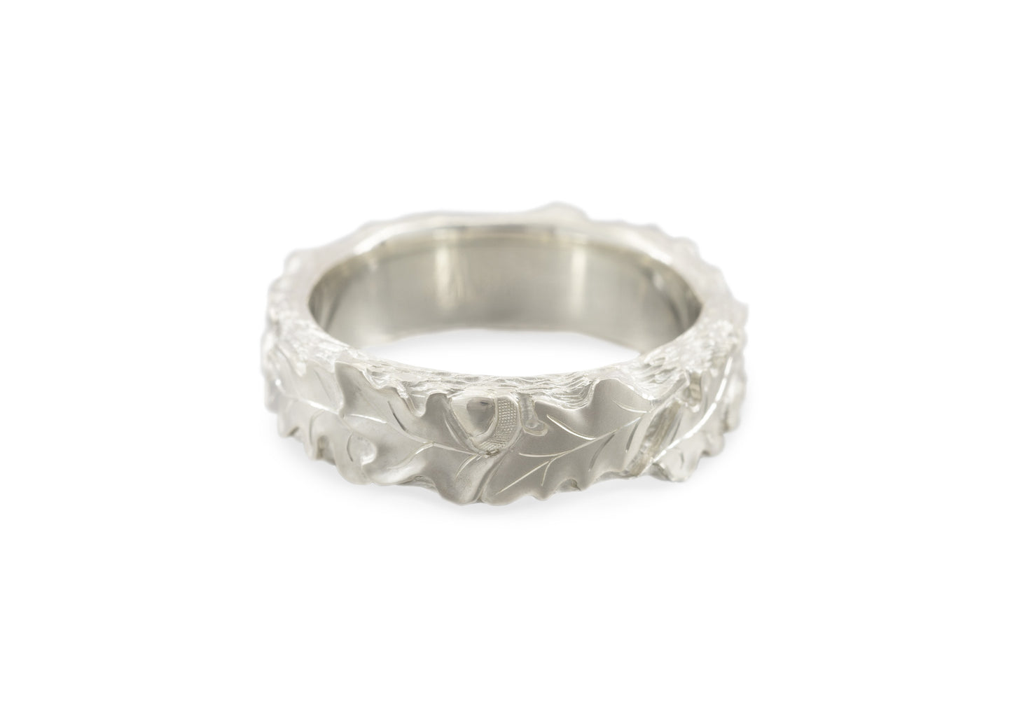 Handmade Oak Leaf Ring, Sterling Silver