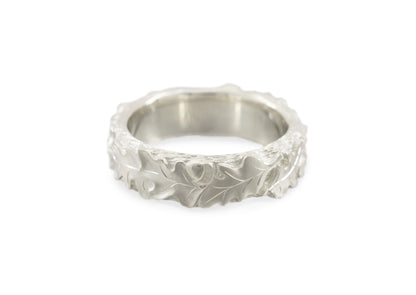 Handmade Oak Leaf Ring, Sterling Silver