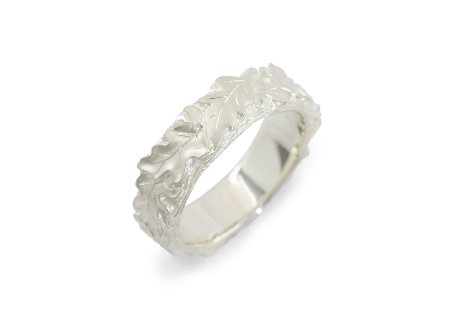 Handmade Oak Leaf Ring, Sterling Silver