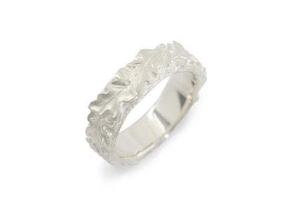 Handmade Oak Leaf Ring, Sterling Silver