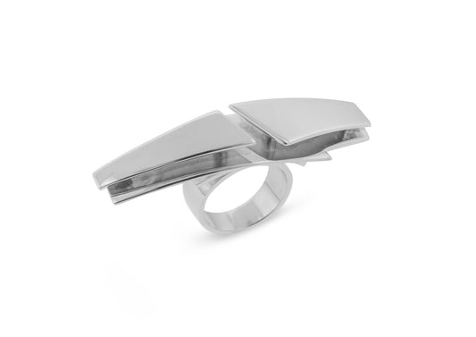 Silver Hand Made Cocktail Ring