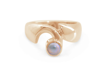 JW159 Paua Pearl Ring, Red Gold