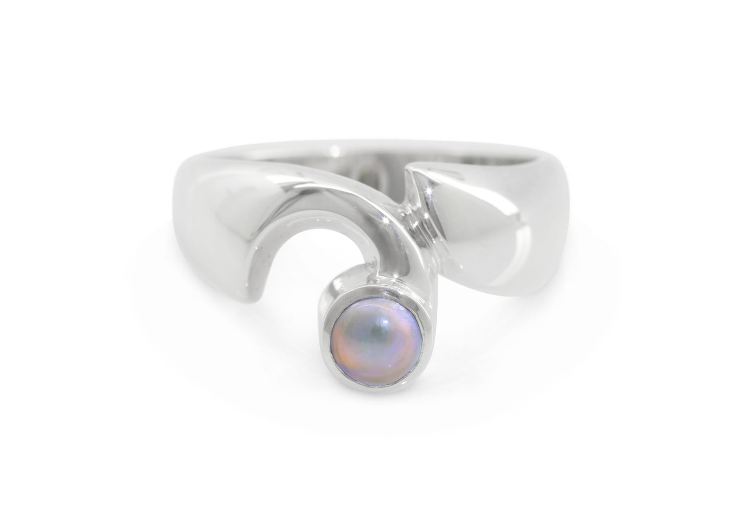 JW159 Paua Pearl Ring, Sterling Silver