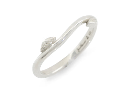 Simple Elvish Vine Wedding Band, White Gold & Platinum