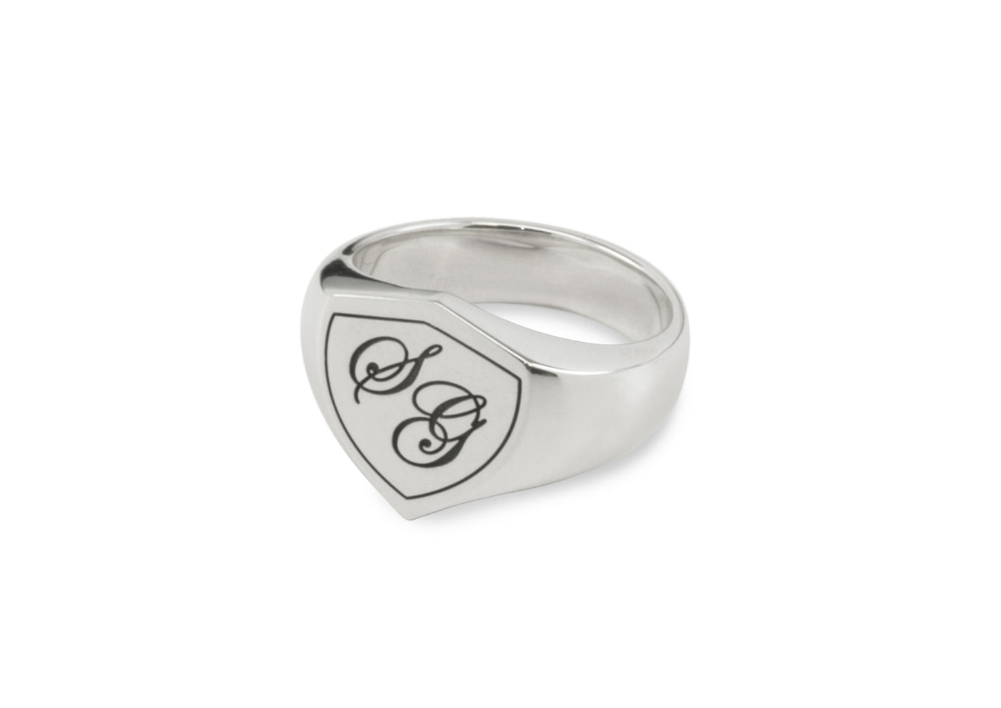 Shield Signet Ring, Sterling Silver