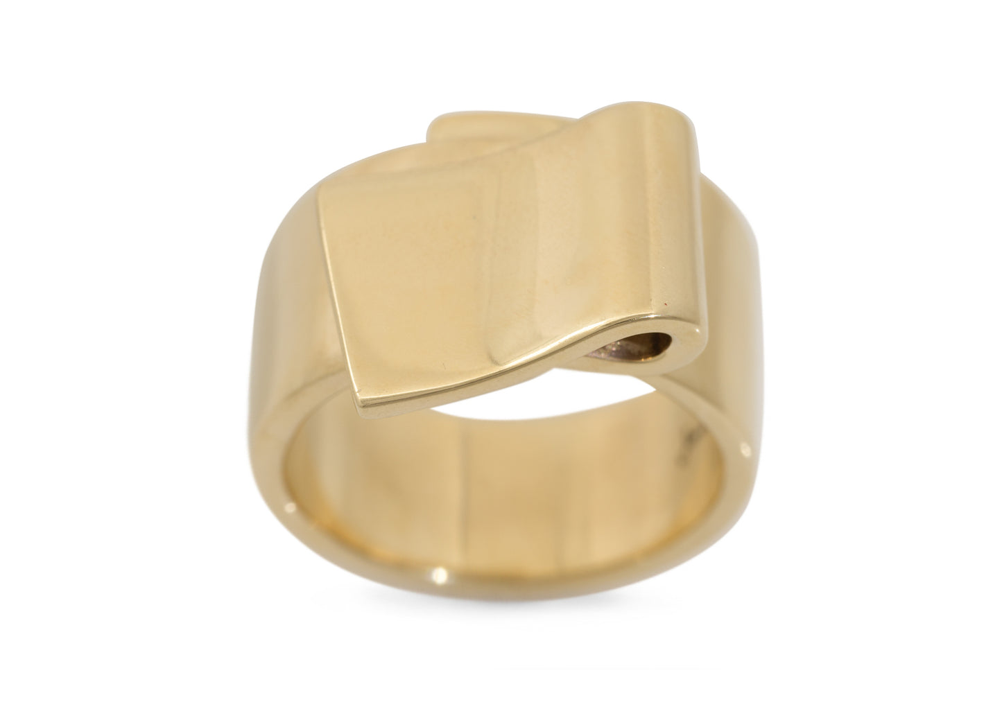 JW702 Folded Ring, Yellow Gold