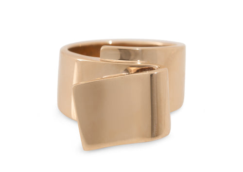 JW702 Folded Ring, Red Gold