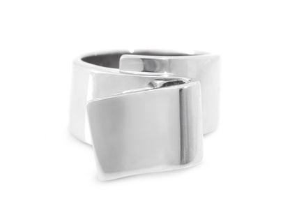 JW702 Folded Ring, Silver