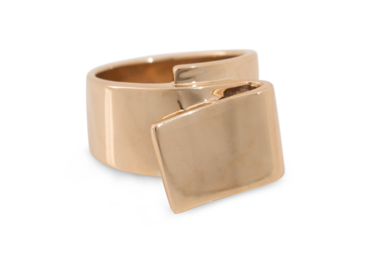 JW702 Folded Ring, Red Gold