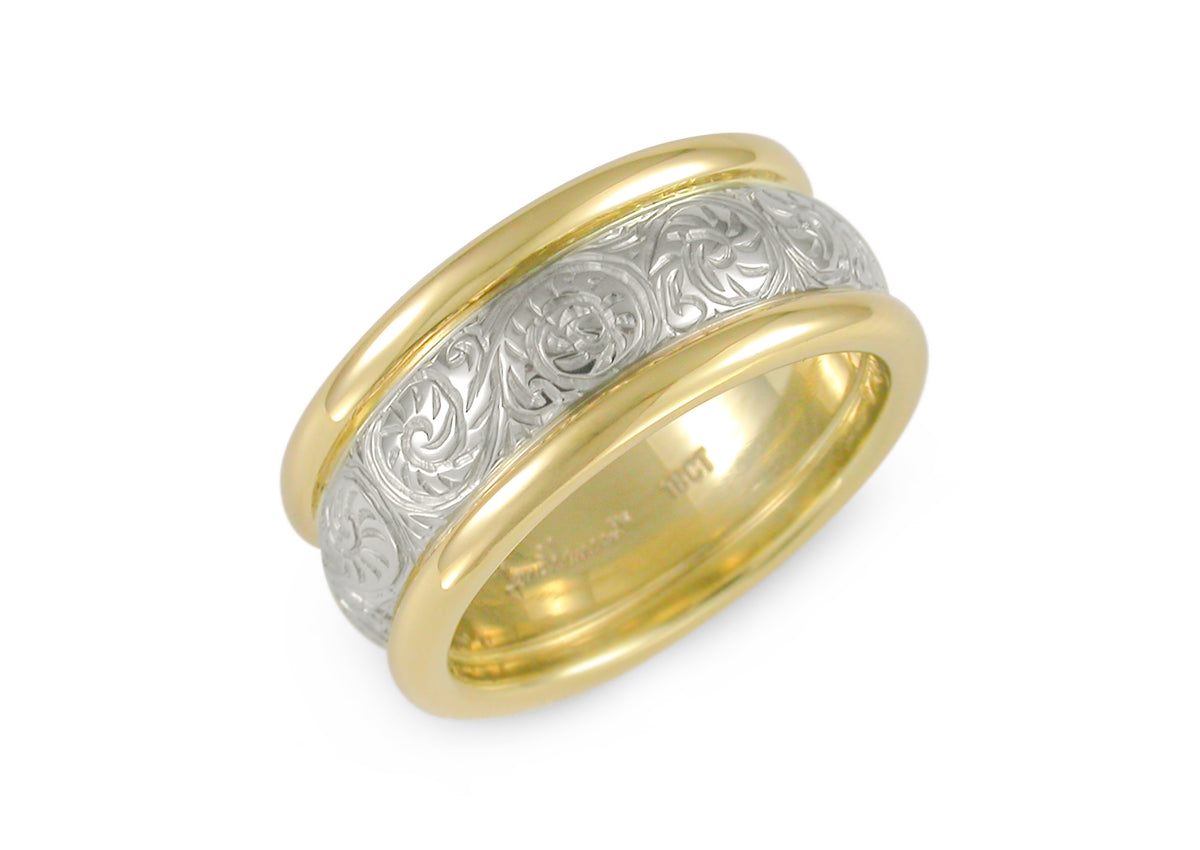 18ct Gold & Platinum with Customised Engraving