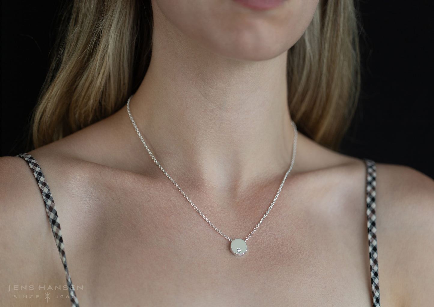 Round Love Stories Diamond Pendant, Sterling Silver