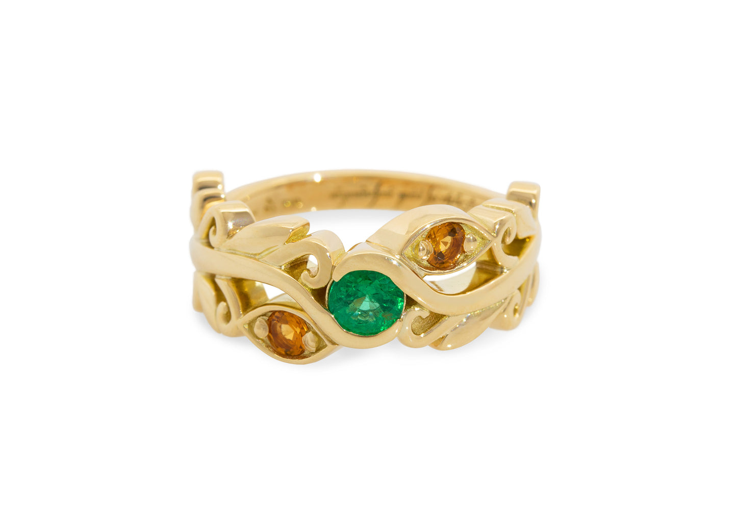 Customised Three-Stone Elvish Vine Rings
