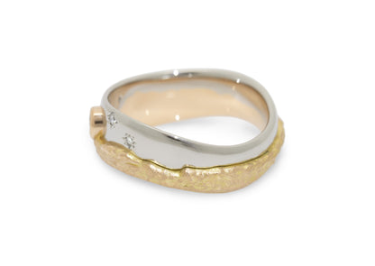 Dwarven Mountain Ring, Platinum & Red Gold
