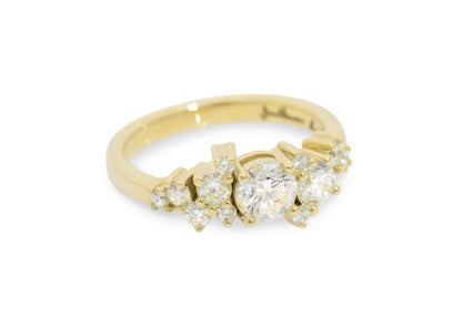 Diamond Cluster Ring, Yellow Gold