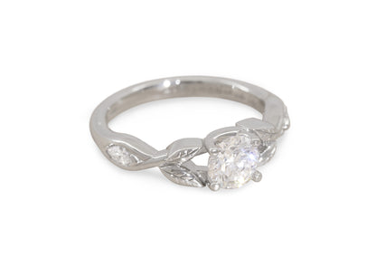 Customised Diamond Elvish Vine Engagement Ring, Platinum