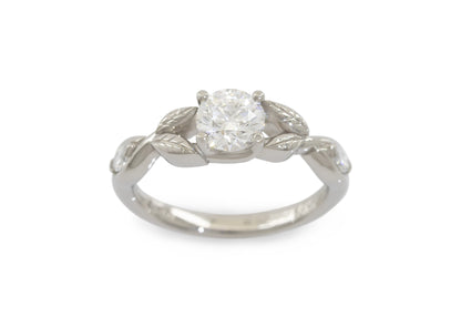 Customised Diamond Elvish Vine Engagement Ring, Platinum