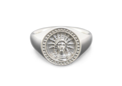 Custom Crest Signet Ring, Sterling Silver