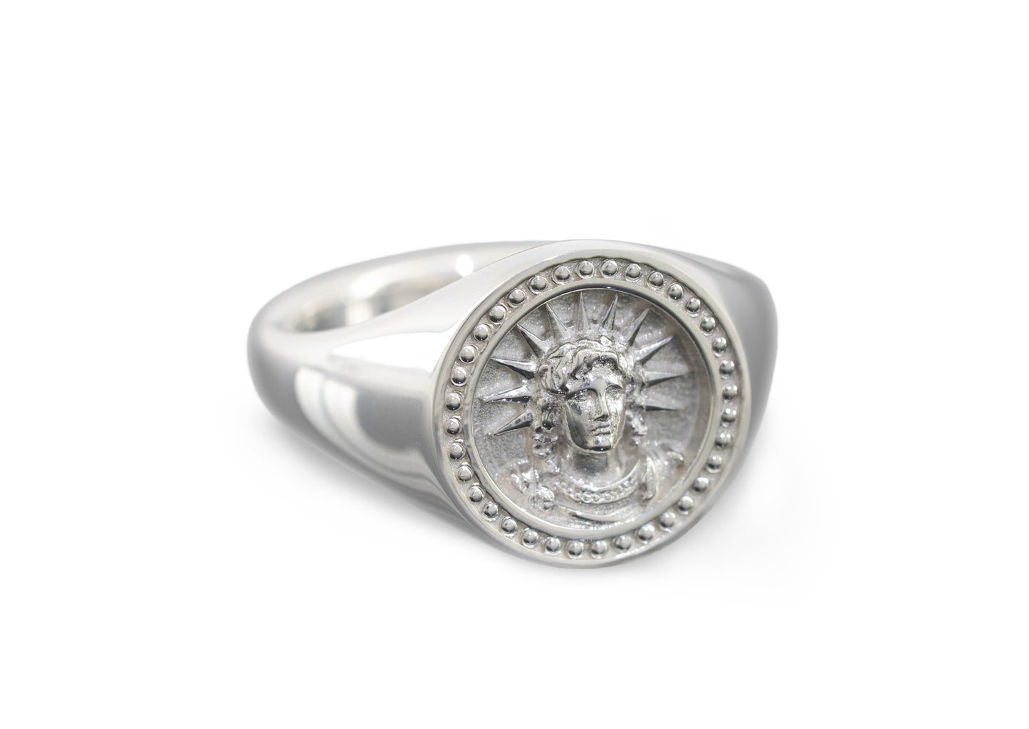 Custom Crest Signet Ring, Sterling Silver