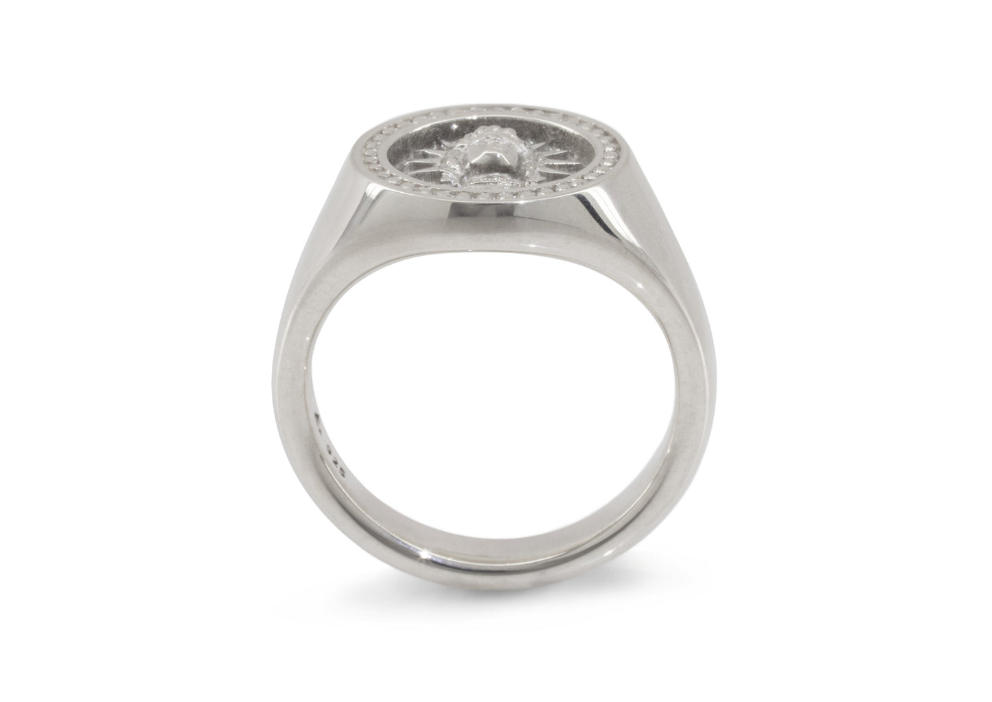 Custom Crest Signet Ring, Sterling Silver
