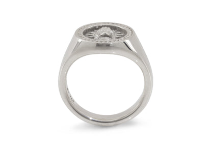 Custom Crest Signet Ring, Sterling Silver