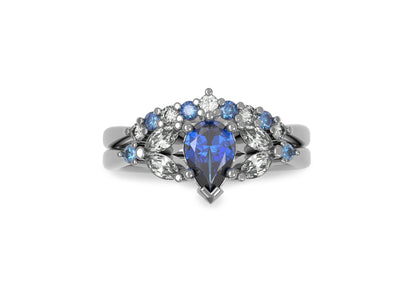 Tanzanite and Diamond Love Set, Platinum