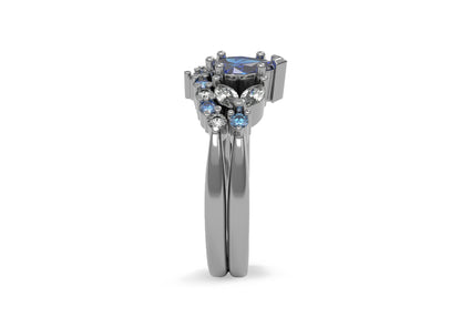 Tanzanite and Diamond Love Set, Platinum