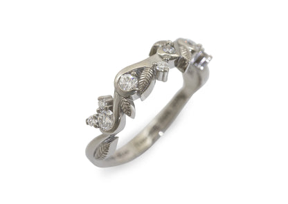 Diamond Vine Ring, Platinum