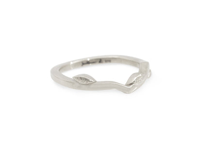 Delicate Woodland Wedding Band, Sterling Silver