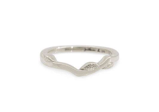Delicate Woodland Wedding Band, Sterling Silver