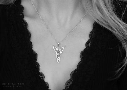 Marquise Gemstone Elvish Woodland Pendant, Red Gold
