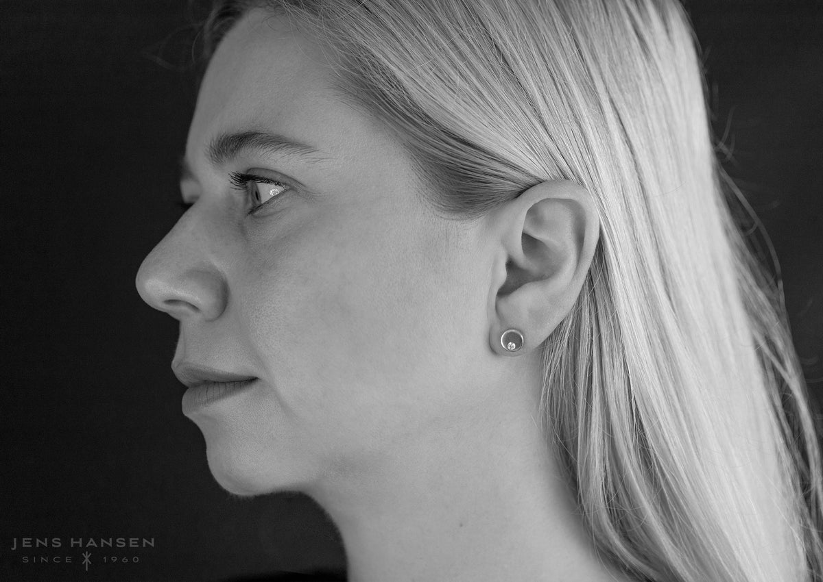 Round Love Stories Diamond Earrings, White Gold & Platinum