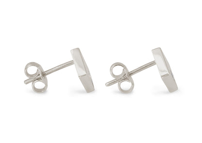 Angled Square Love Stories Diamond Earrings, White Gold & Platinum