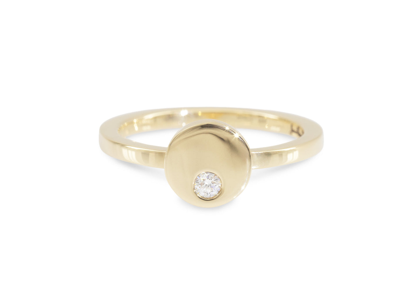 Round Love Stories Stacker Ring, Yellow Gold