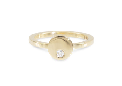 Round Love Stories Stacker Ring, Yellow Gold
