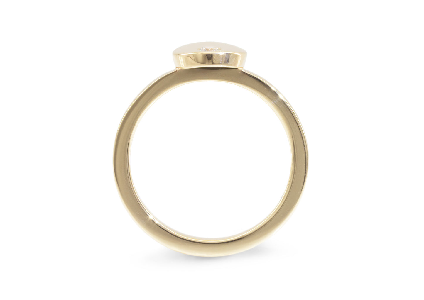 Round Love Stories Stacker Ring, Yellow Gold