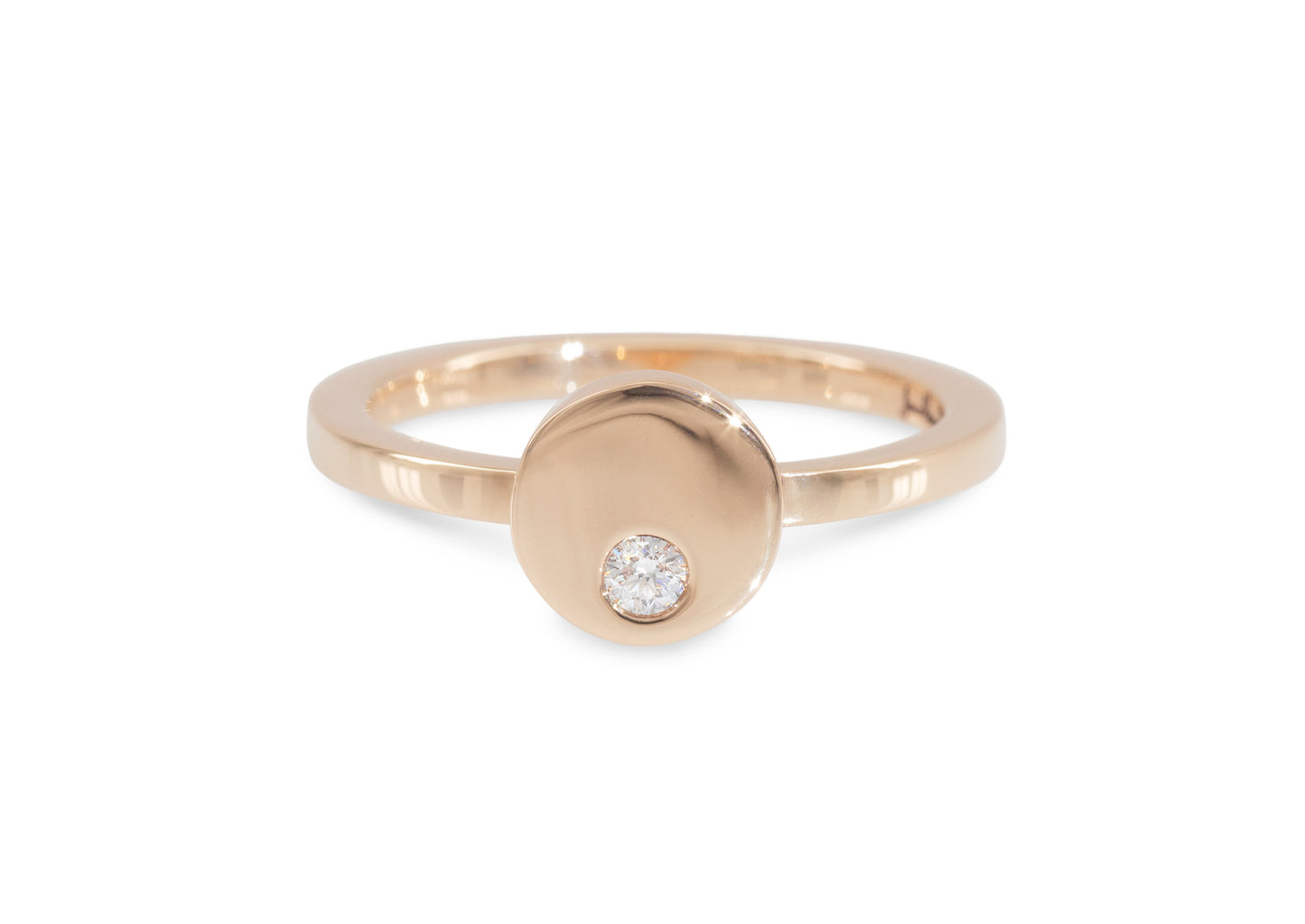 Round Love Stories Stacker Ring, Red Gold