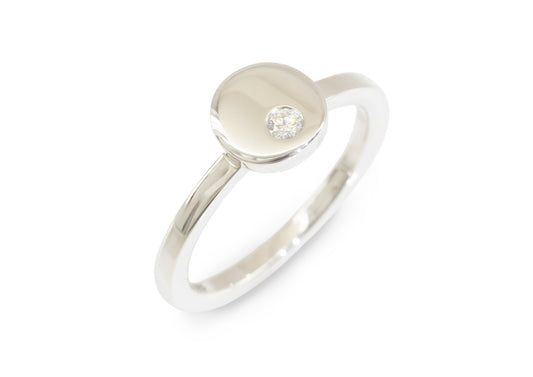 Round Love Stories Stacker Ring, Sterling Silver