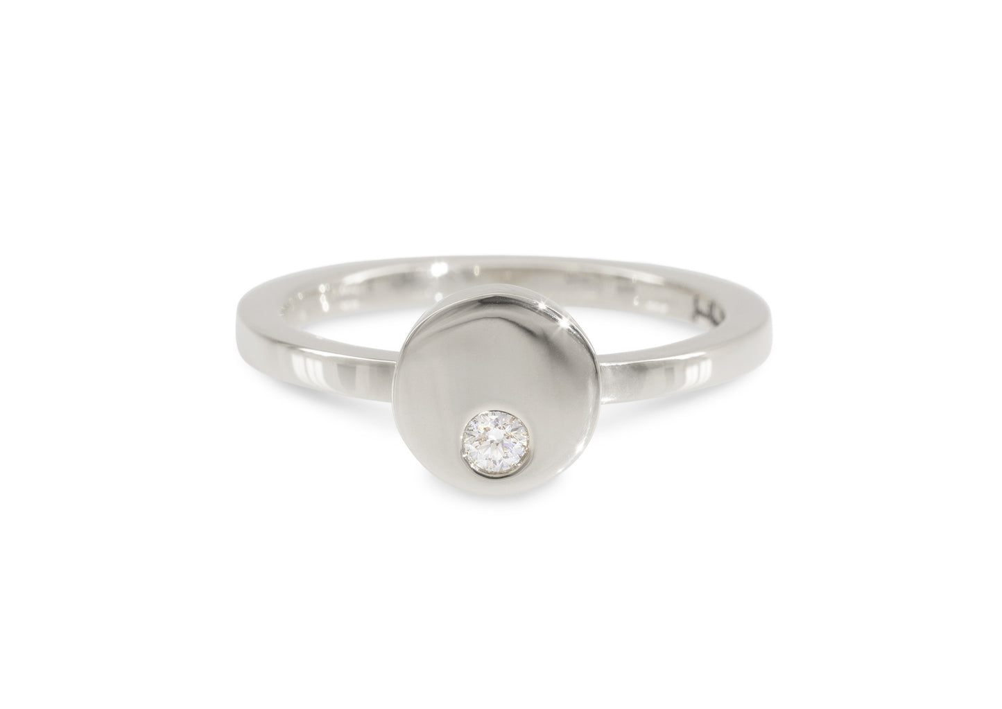 Round Love Stories Stacker Ring, White Gold & Platinum