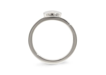 Round Love Stories Stacker Ring, White Gold & Platinum