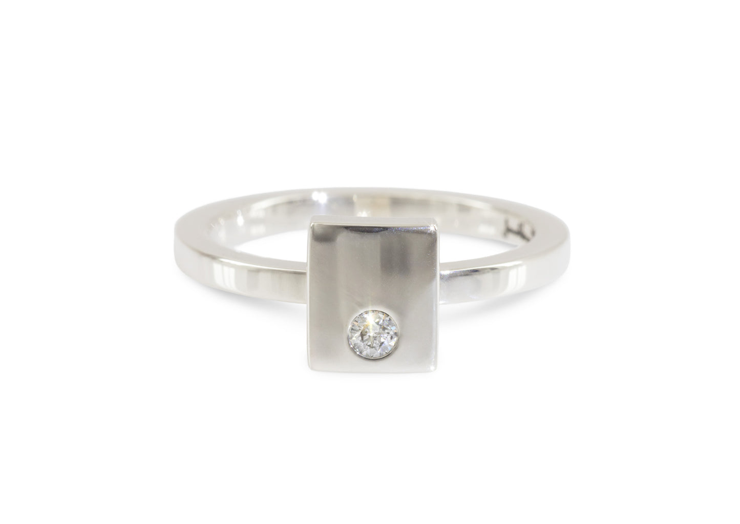 Square Love Stories Stacker Ring, Sterling Silver