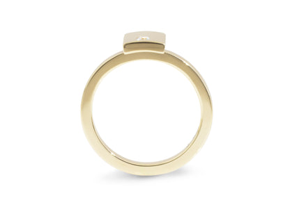 Square Love Stories Stacker Ring, Yellow Gold